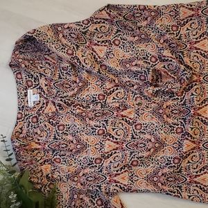 Boho Buttoned 3/4 Sleeve Blouse